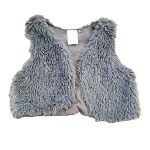 Kyle & Deena 24M Gray Fur‎ Vest Toddler Girls